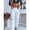 Bílé trhané džíny