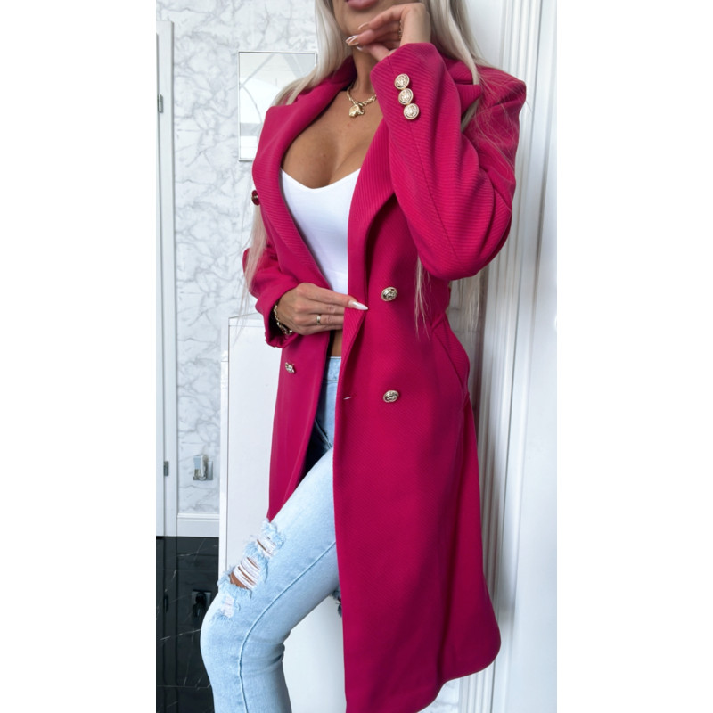 copy of Malinový kabátek se zlatými knoflíky