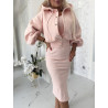 Komplet šaty a mikina Baby pink