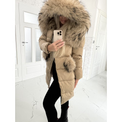 Bronzový kabátek s kožešinou