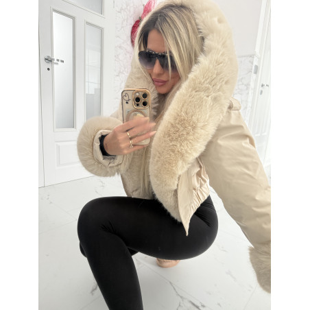 Krémová zimní bunda Lovely