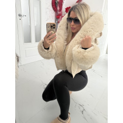 Krémová zimní bunda Lovely