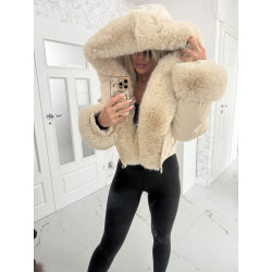Krémová zimní bunda Lovely