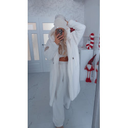 Bílý maxi kabát Velsa