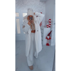 Bílý maxi kabát Velsa