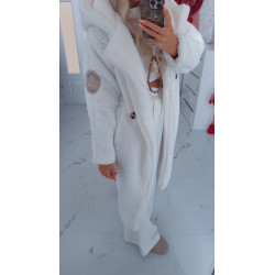 Bílý maxi kabát Velsa