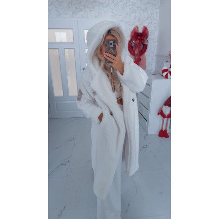 Bílý maxi kabát Velsa