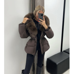 Péřový kabátek Stop