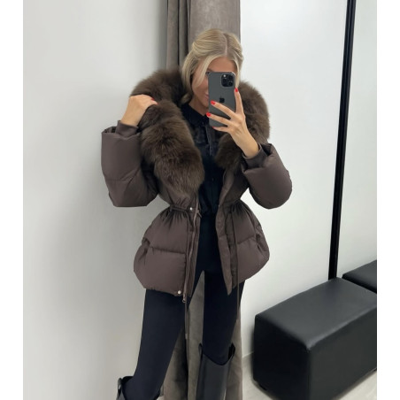 Péřový kabátek Stop