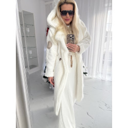 Bílý maxi kabát Velsa