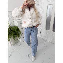 Krátký bílý kabátek Velsa