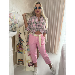 Károvaná košile Pink