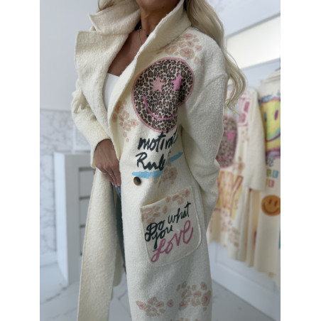 Smetanový kabátek Peace