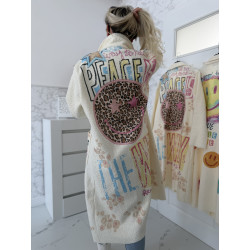 Smetanový kabátek Peace